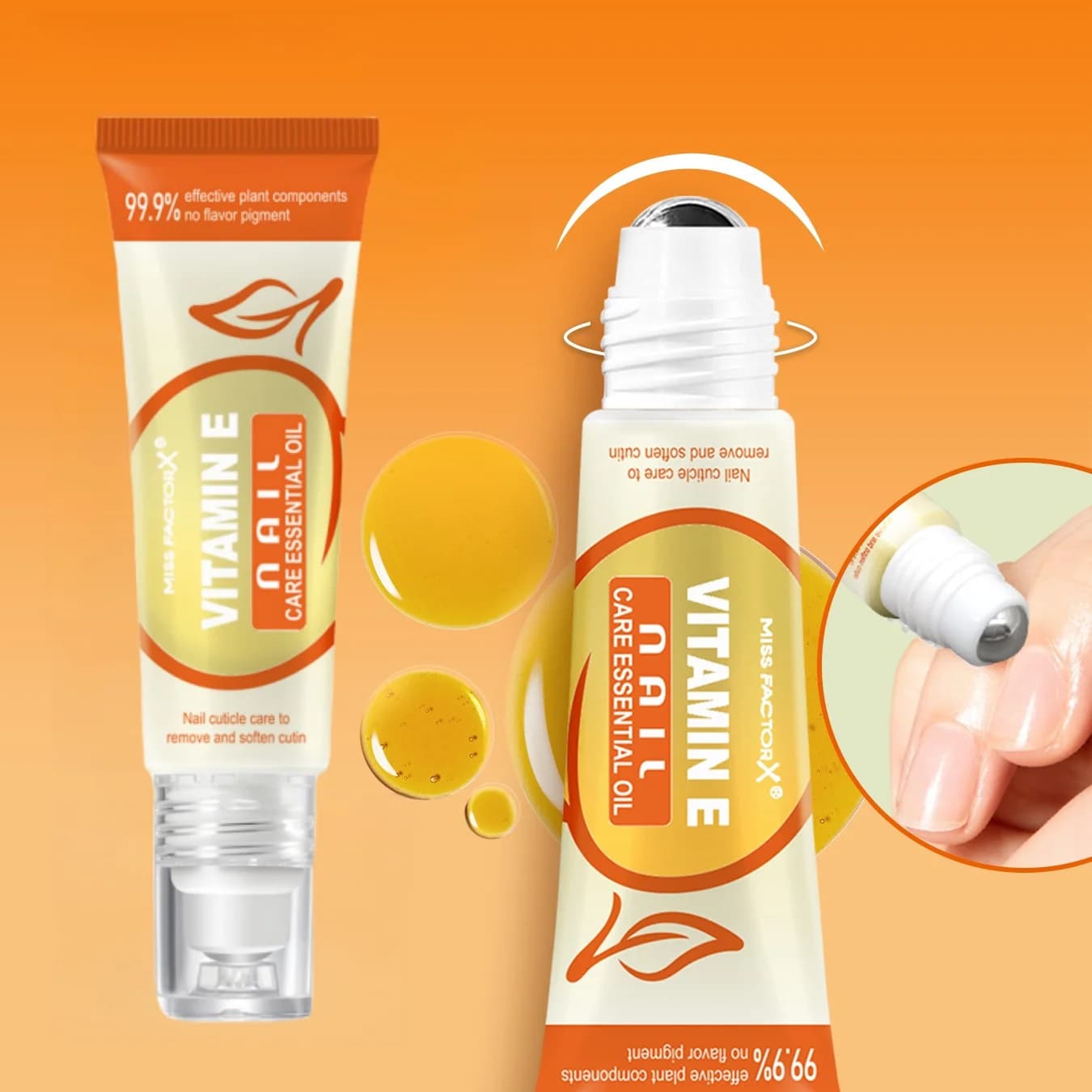 Ongles à ongles à la vitamine E, huiles essentielles pour soins du cuir mort 12 ml contenant une var