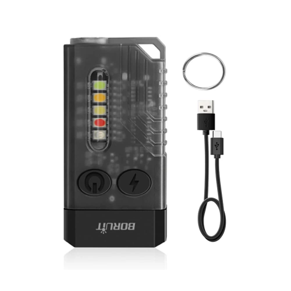Lampe de poche porte-clés UiT V10 EDC, lampe aste de type C, torche de camping et de pêche avec aima