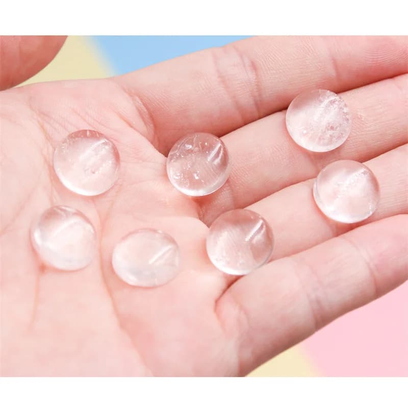 5 pièces de pierres rondes en cristal de roche de 4 à 16 mm, cabochons, pierres en vrac pour la fabr