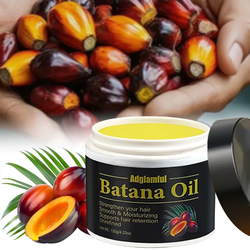 Huile de Batana 120g : lisse instantanément les frisottis en 5 secondes, augmente la brillance, légère et non grasse, traitement capillaire sans rinçage