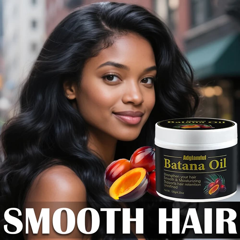 Huile de Batana 120g : lisse instantanément les frisottis en 5 secondes, augmente la brillance, légère et non grasse, traitement capillaire sans rinçage