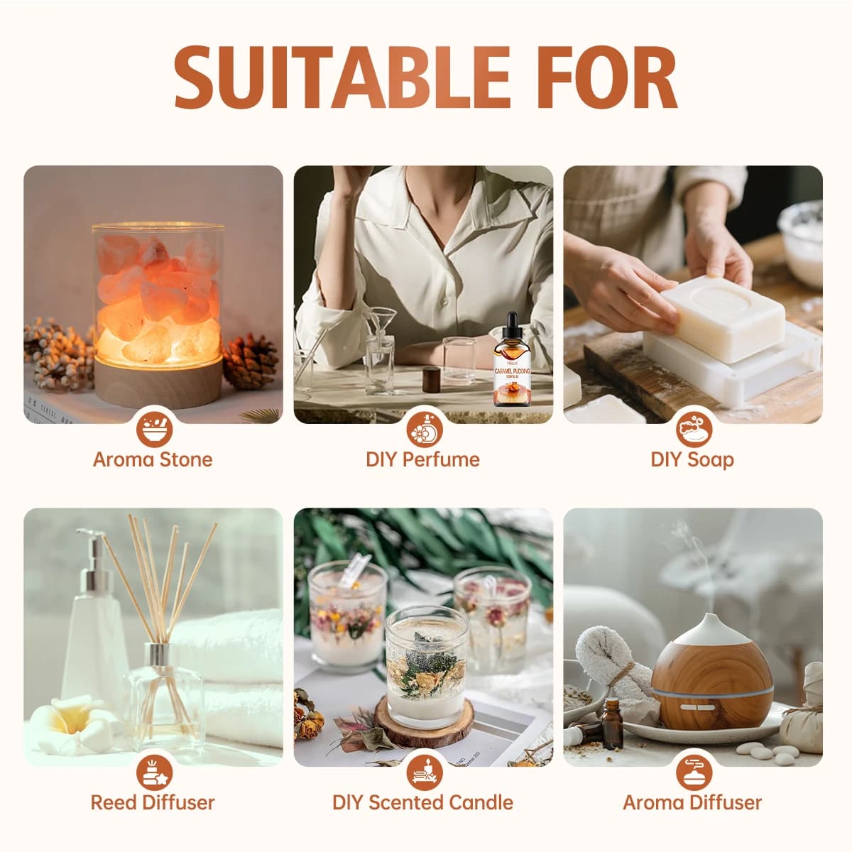 Huile de pouding caramel, parfum bonbon, hydratant longue durée, soin spécial pour l'hiver.