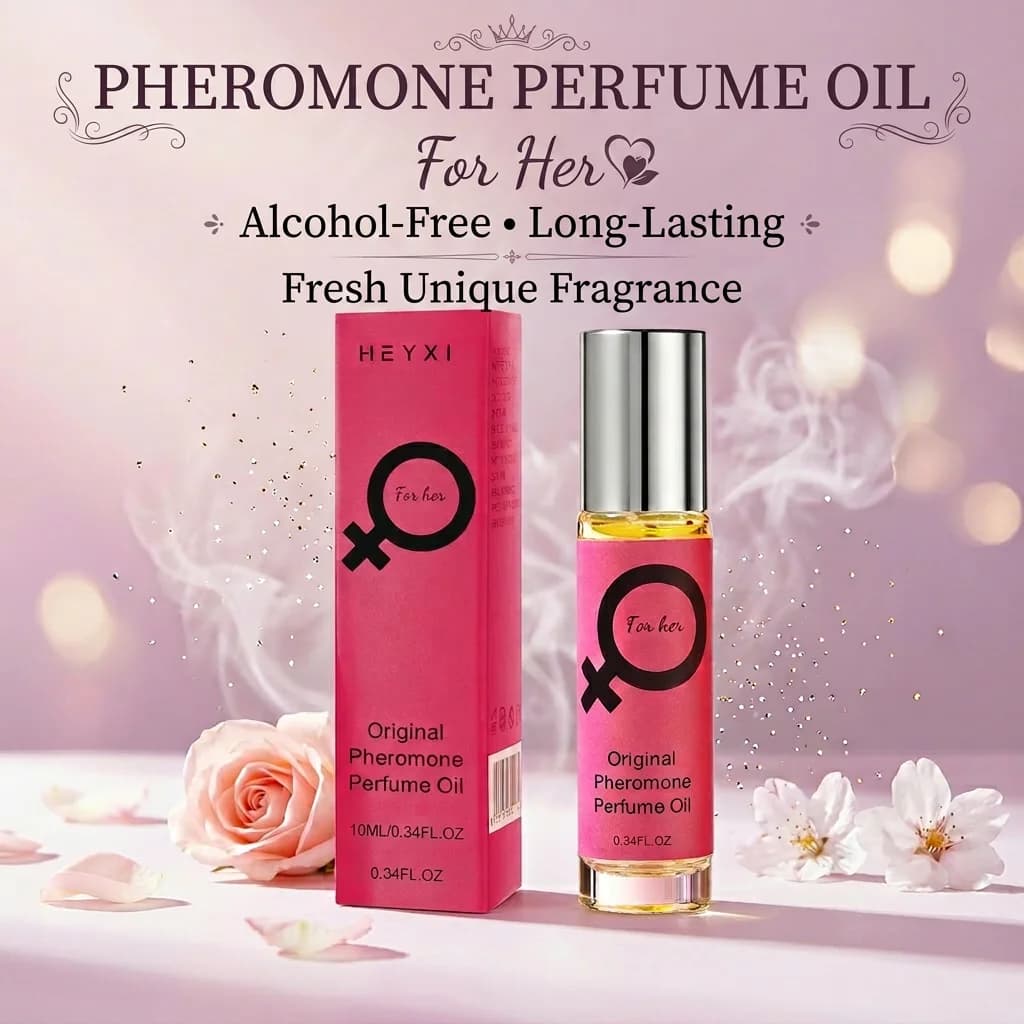 Parfum Roll-On Sans Alcool pour Femme, Senteur Florale Naturelle, Longue Durée, Parfum Doux, Portable et Élégant, Parfum Corporel Quotidien