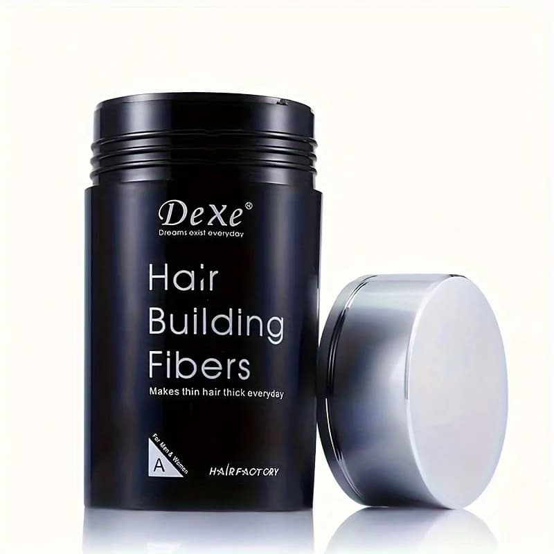 Poudre de fibres DEXE 22g : Fibers de renforcement capillaire pour cheveux plus complets, idéales pour les hommes et les femmes