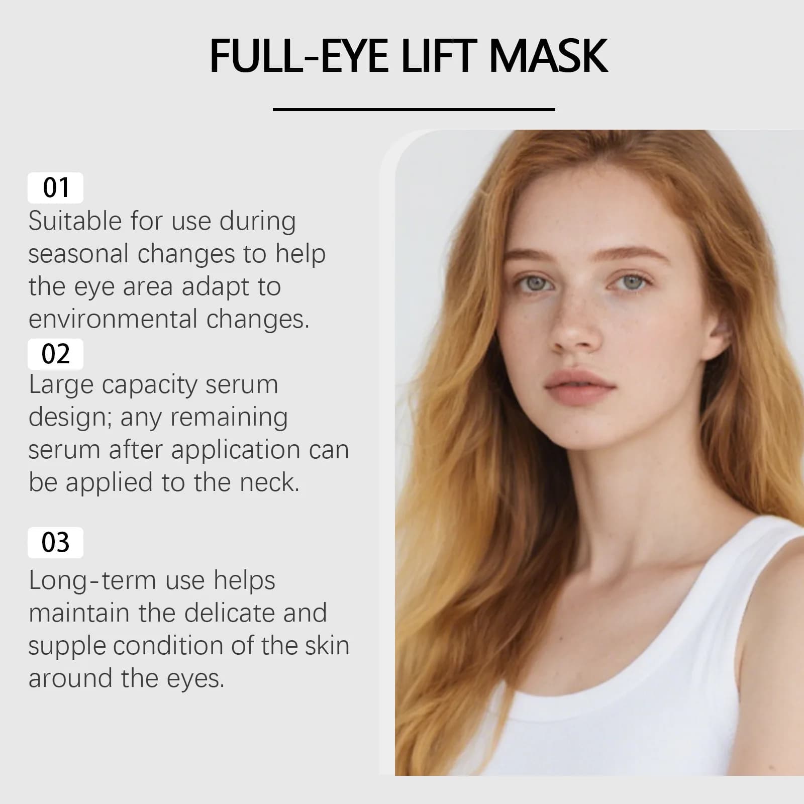 5 Paires de Masques Contour des Yeux Hydratants et Raffermissants Viareline à la Vitamine C – Soin Quotidien Doux pour