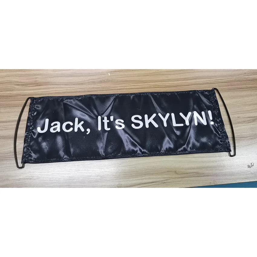 Bannière défilante à main, mini-drapeau imprimé, 24*70cm, enroulable, manuel, rétractable, en tissu polyester, décoration pour les fans de sport, promotion