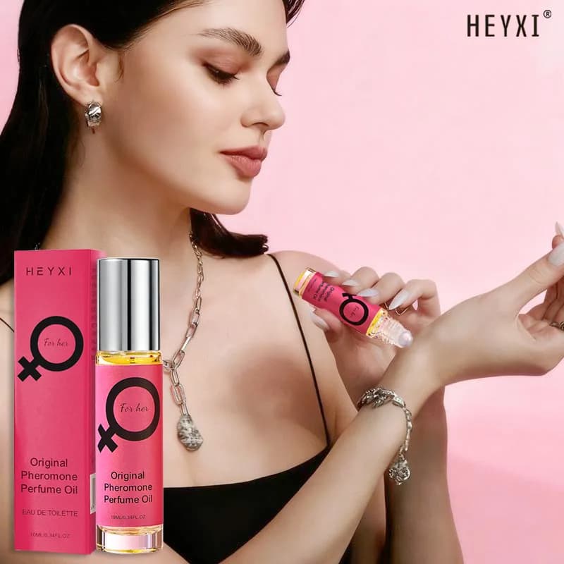 Parfum Roll-On Sans Alcool pour Femme, Senteur Florale Naturelle, Longue Durée, Parfum Doux, Portable et Élégant, Parfum Corporel Quotidien