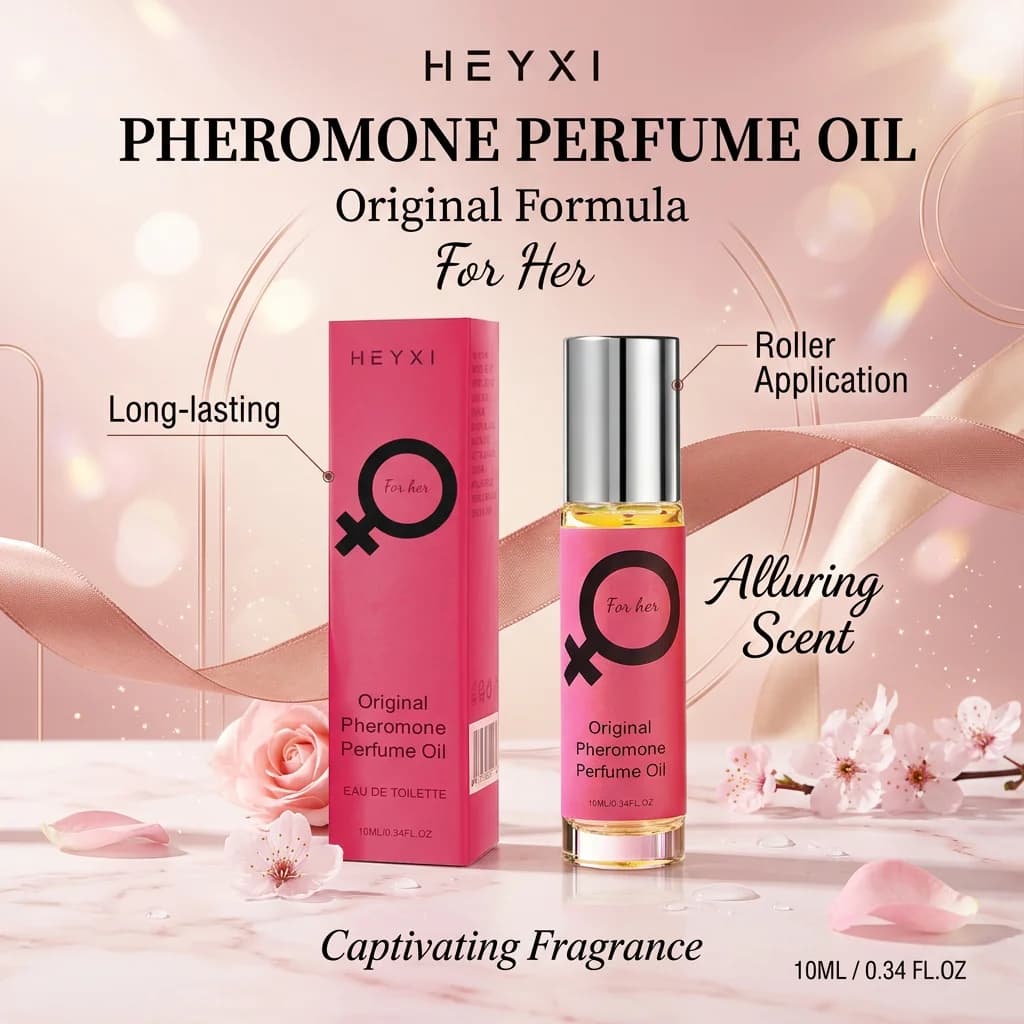Parfum Roll-On Sans Alcool pour Femme, Senteur Florale Naturelle, Longue Durée, Parfum Doux, Portable et Élégant, Parfum Corporel Quotidien