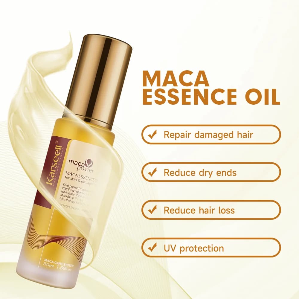 Karseell 50ml huile d'argan marocaine pour la guérison des cheveux pressé à froid huile d'argan sans poids sérum capillaire pour cheveux secs et endommagés