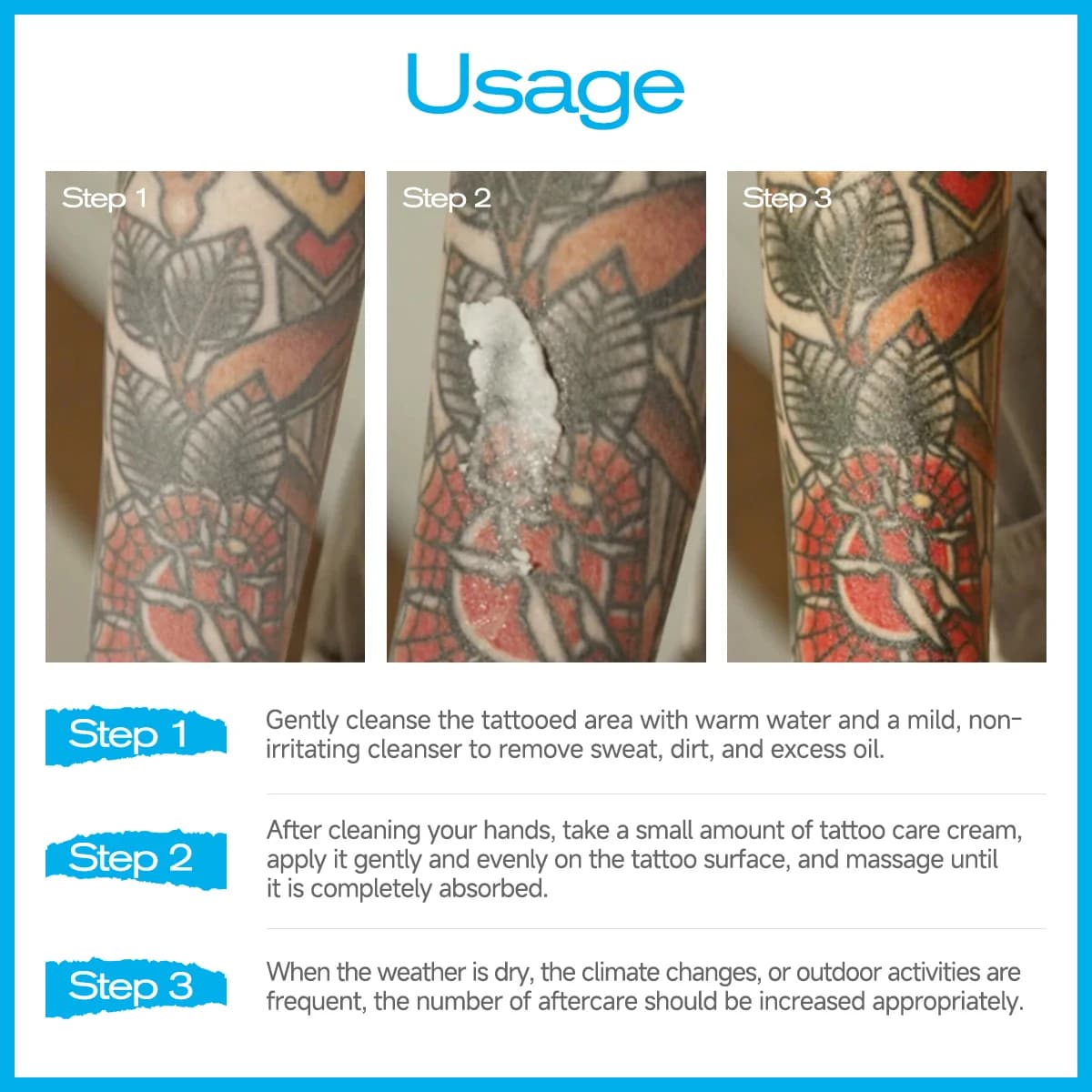 Baume pour tatouage Doux et hydratant, apaise la peau tatouée, essentiel pour l'entretien des tatouages, garde les couleurs des tatouages éclatantes