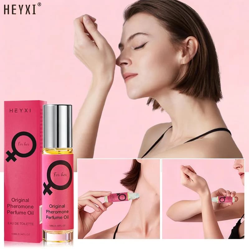 Parfum Roll-On Sans Alcool pour Femme, Senteur Florale Naturelle, Longue Durée, Parfum Doux, Portable et Élégant, Parfum Corporel Quotidien