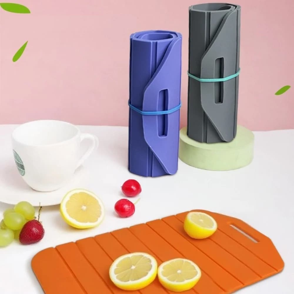 Planche à découper de cuisine, pliable double face, planche à découper d'extérieur - Convient pour la cuisine, la maison, le camping, le comptoir d'appartement