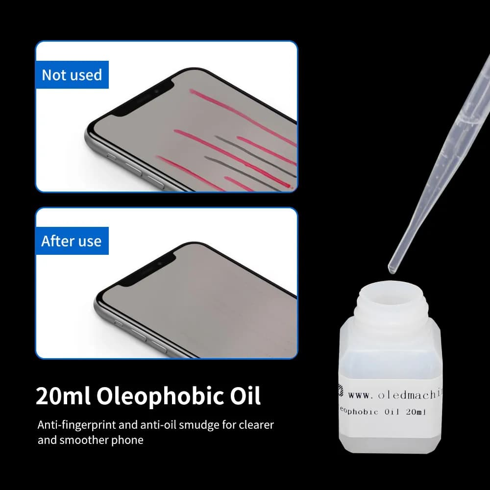 Huile oléophobe de 20ML pour la solution d'élimination des rayures de téléphone de machine de polissage