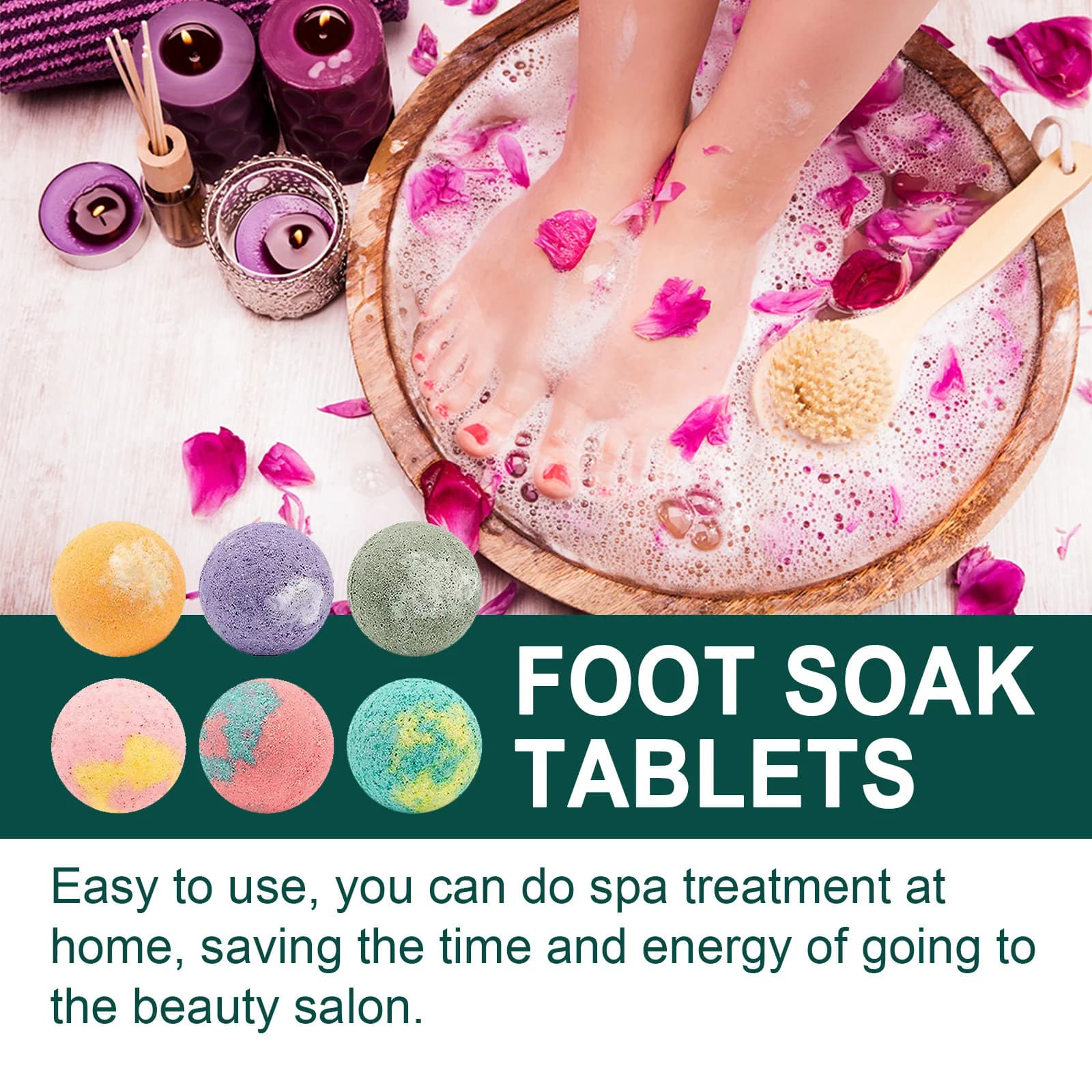 Balle de bain de pieds à l'aromathérapie, anti-stress, anti-dessèchement, anti-crevasses, nettoyante, hydratante, soin des pieds, spa pour les talons, cadeau de soin personnel pour tous