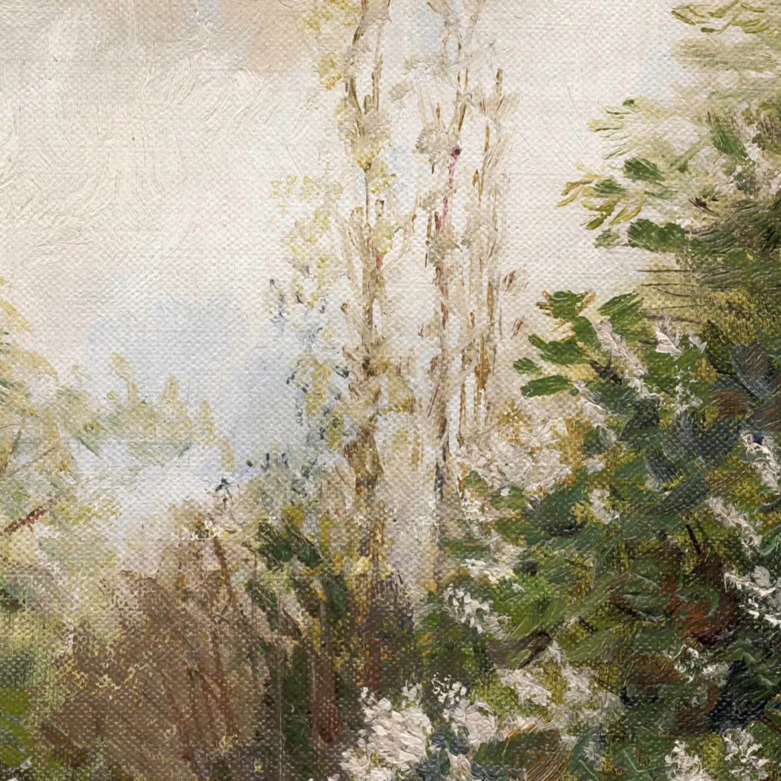 Toile de peinture à l'huile Vintage de paysage d'été, affiche de printemps neutre, galerie murale imprimée d'art rétro, ton vert, décor mural de ferme