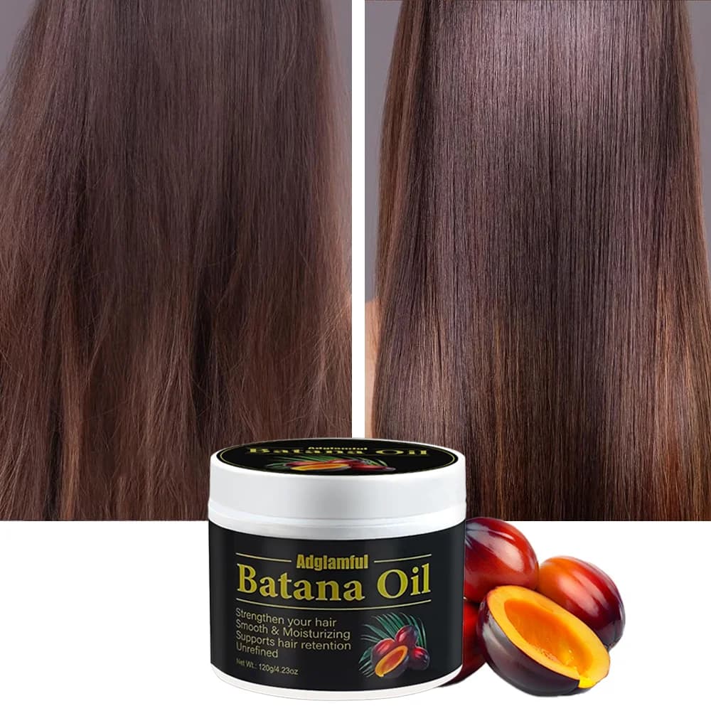 Huile de Batana 120g : lisse instantanément les frisottis en 5 secondes, augmente la brillance, légère et non grasse, traitement capillaire sans rinçage