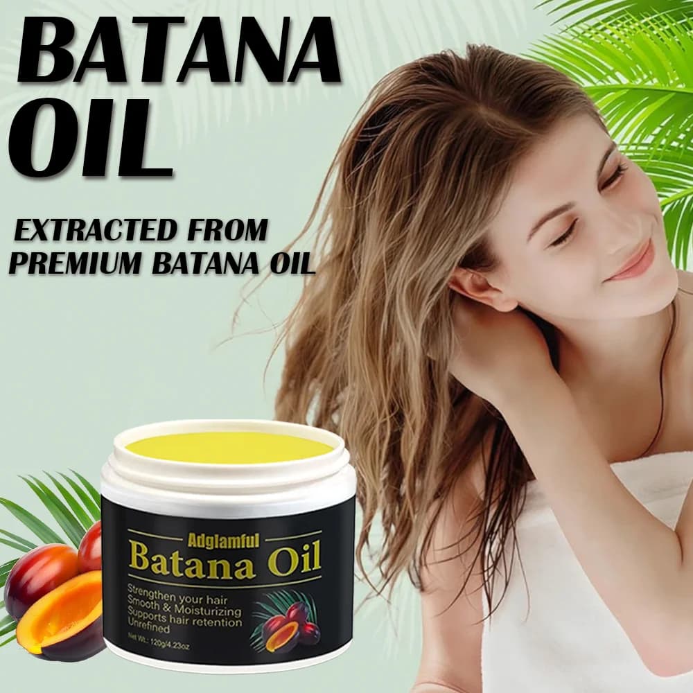 Huile de Batana 120g : lisse instantanément les frisottis en 5 secondes, augmente la brillance, légère et non grasse, traitement capillaire sans rinçage