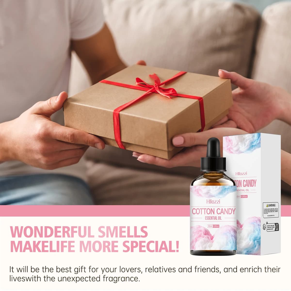 Huile essentielle Cottcn Candy, avec un arôme doux et agréable, fournit une hydratation longue durée, une hydrate sans être collante