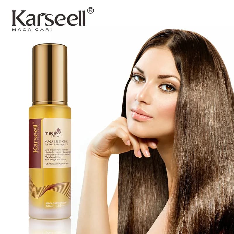 Karseell 50ml huile d'argan marocaine pour la guérison des cheveux pressé à froid huile d'argan sans poids sérum capillaire pour cheveux secs et endommagés