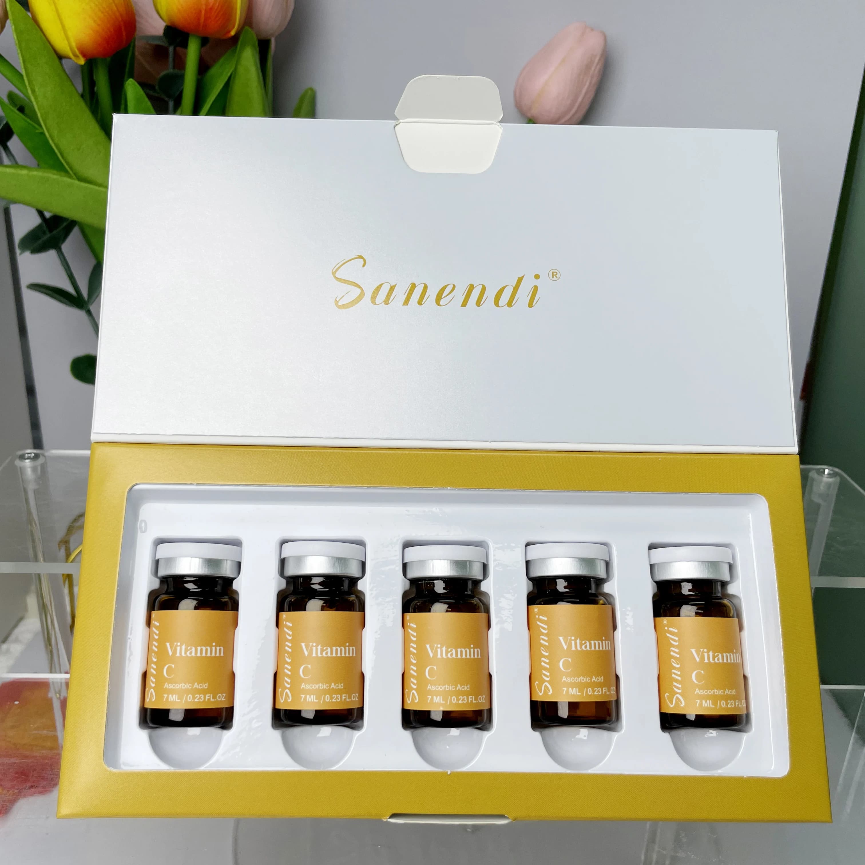 Sérum 6-en-1 PDRN GS-H Acide Hyaluronique Vitamine C Essence Collagène Coréen Soin Hydratant Visage Éclatant