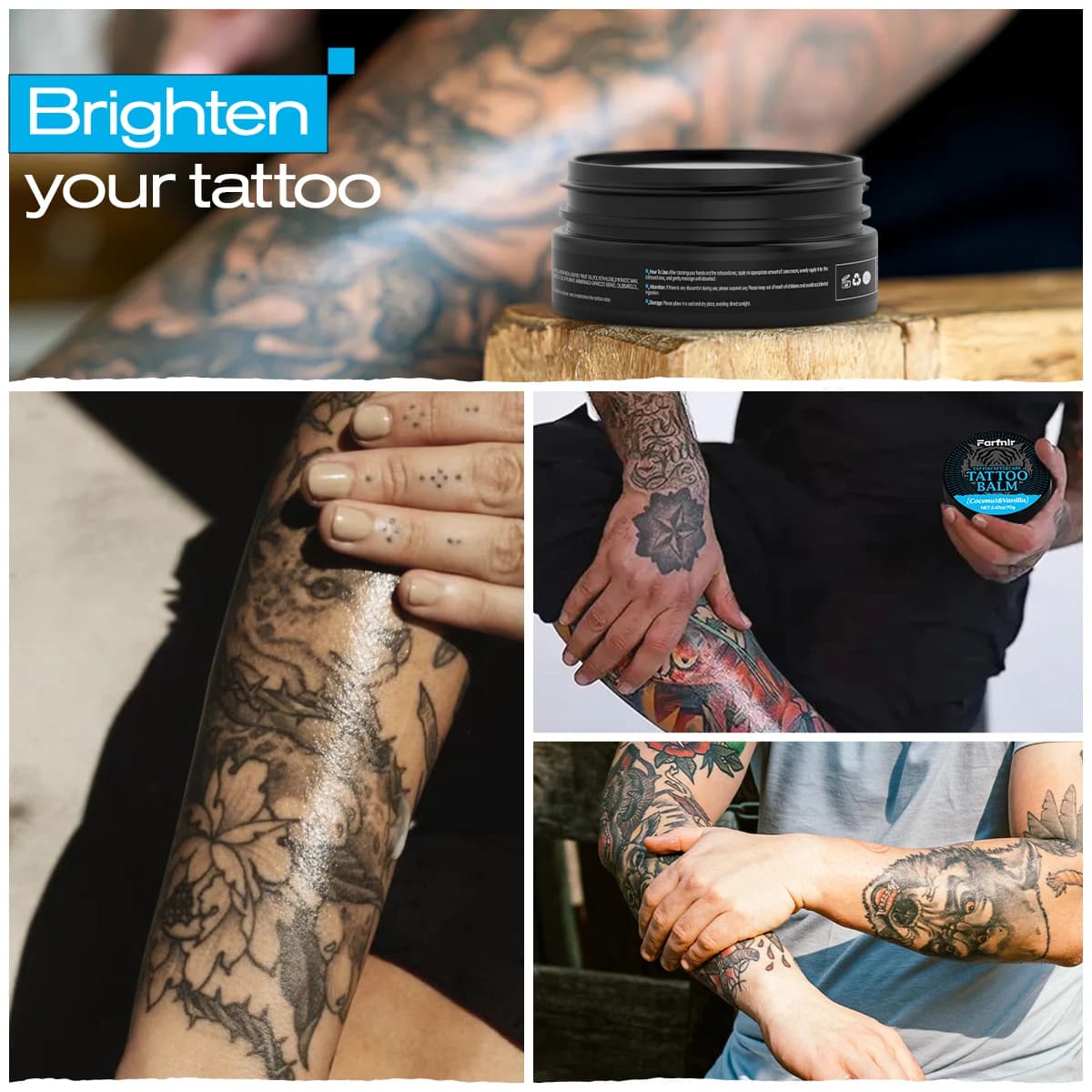 Baume pour tatouage Doux et hydratant, apaise la peau tatouée, essentiel pour l'entretien des tatouages, garde les couleurs des tatouages éclatantes