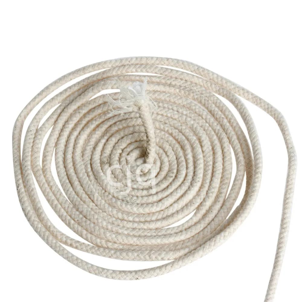 Longueur 10 m/diamètre 4mm lampe à huile ronde en coton brûleur de mèche