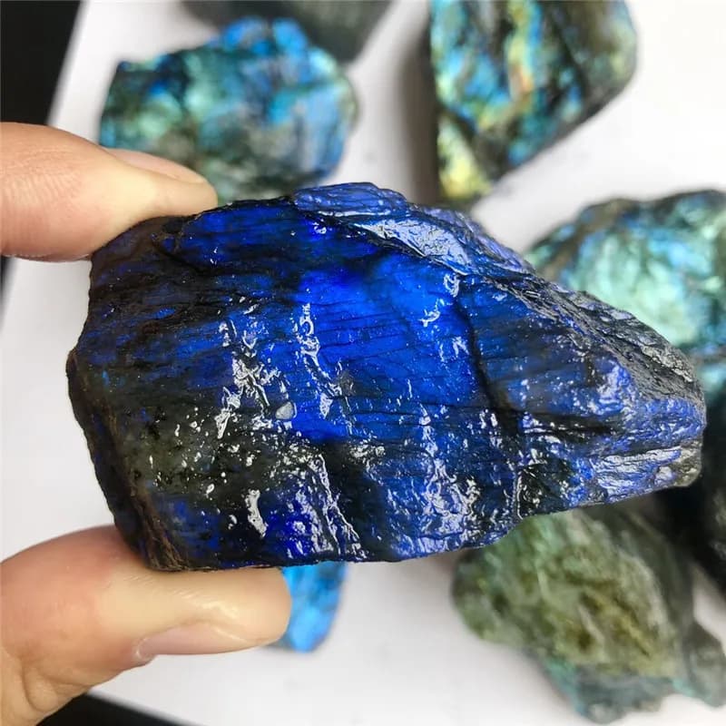 Pierre brute en cristal de Labradorite naturelle colorée, pierre de lune brute, pierre de guérison, artisanat de décoration