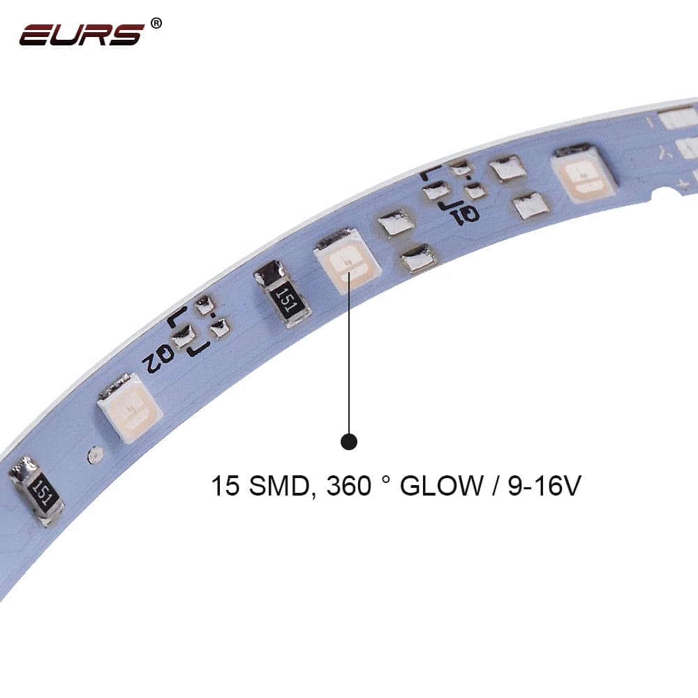 EURS LED diable yeux ange démon mauvais œil DRL LED Module phare projecteur lentille rénovation rouge bleu jaune blanc vert