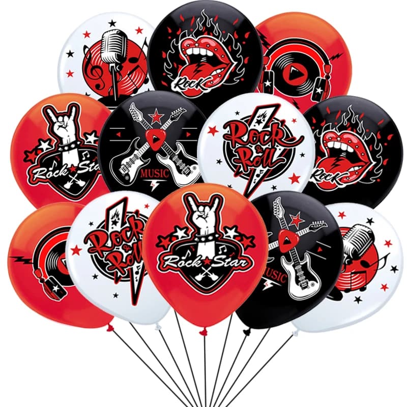 Ballons Rock and Roll en Latex
