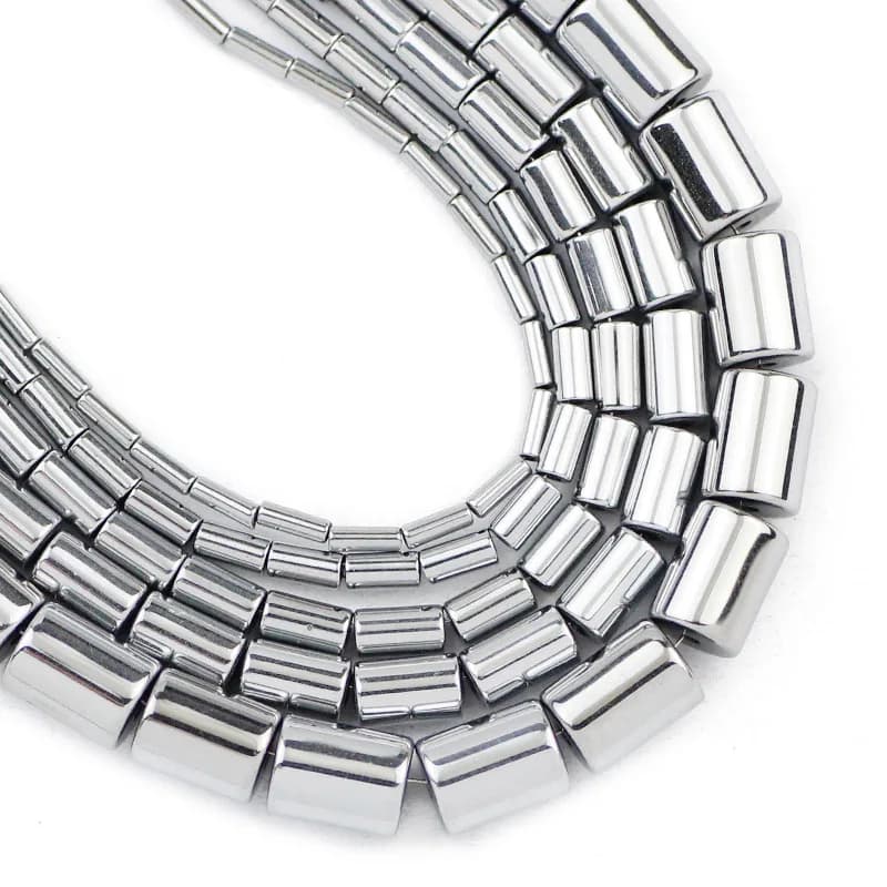 Perles Rondes en Pierre Naturelle Hématite Argentée pour Bijoux, Accessoires de 4/5/6/8mm, DIY