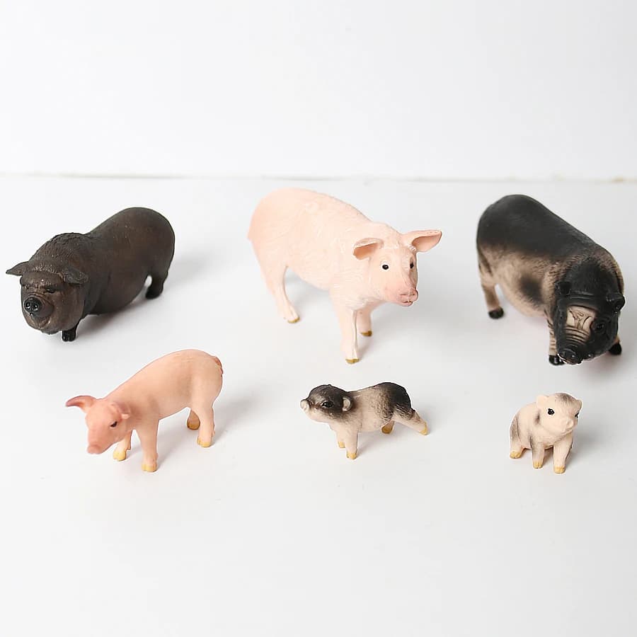 Simulation de sanglier cochon modèle ferme Animal cochon famille ensemble Figurines figurine jouets éducatifs pour enfants décor à la maison