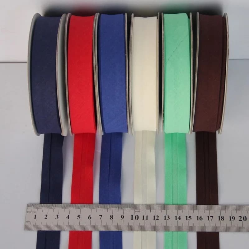 Ruban polarisé 100% coton, largeur 20mm, 3/4 pouces, 22 m/rouleau