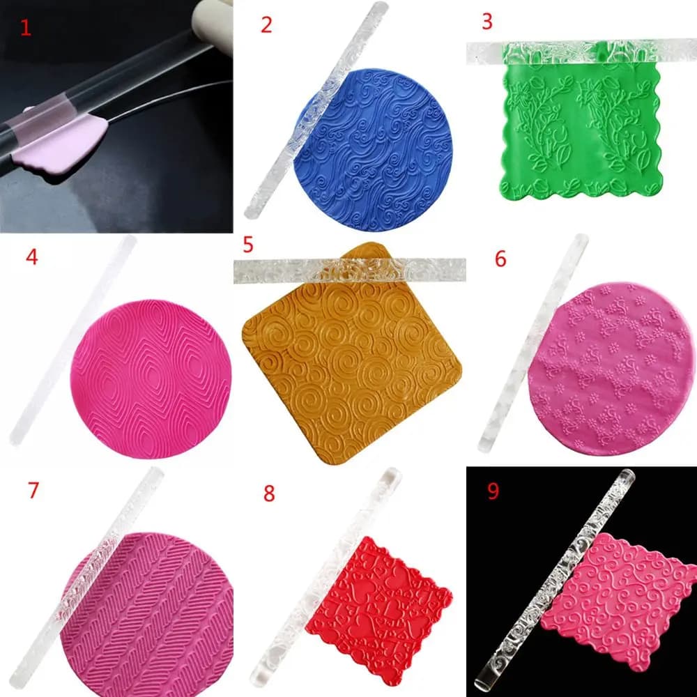 Rouleau à pâtisserie en acrylique pour gaufrage de strass, outils de cuisson de cuisine