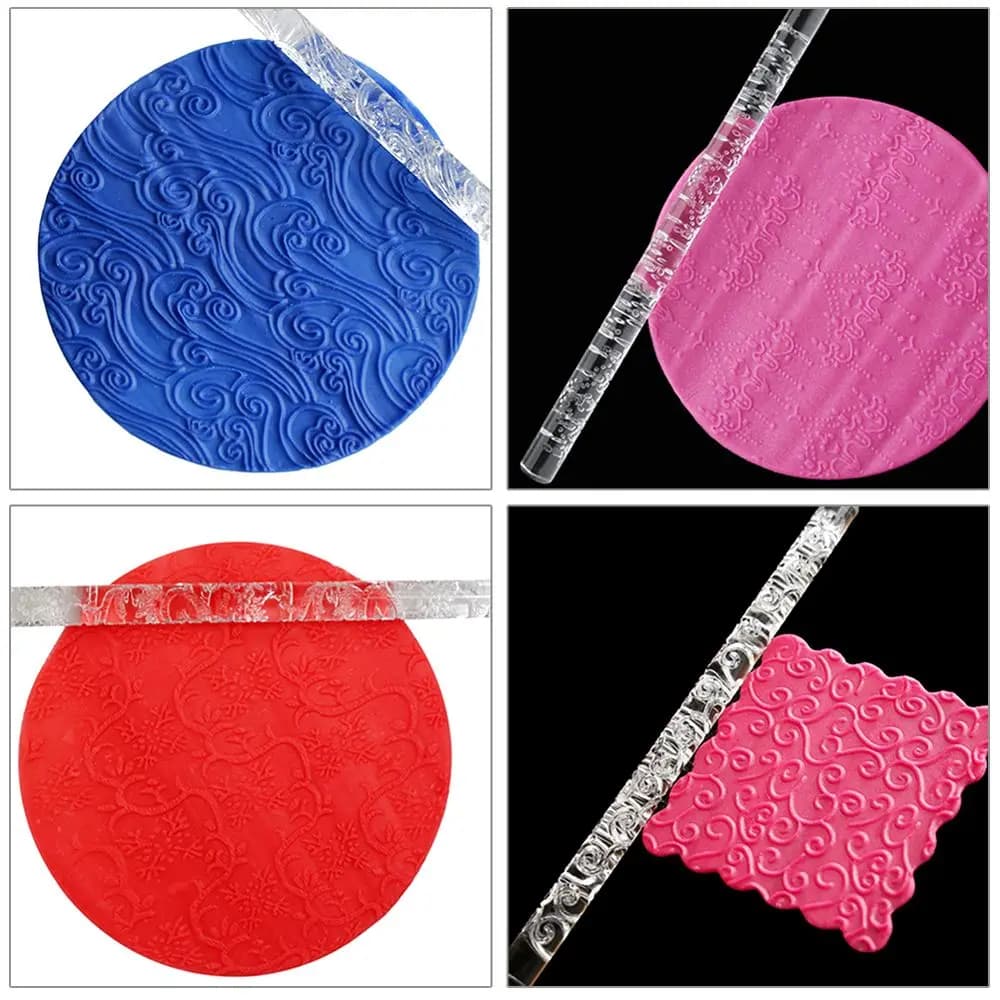 Rouleau à pâtisserie en acrylique pour gaufrage de strass, outils de cuisson de cuisine