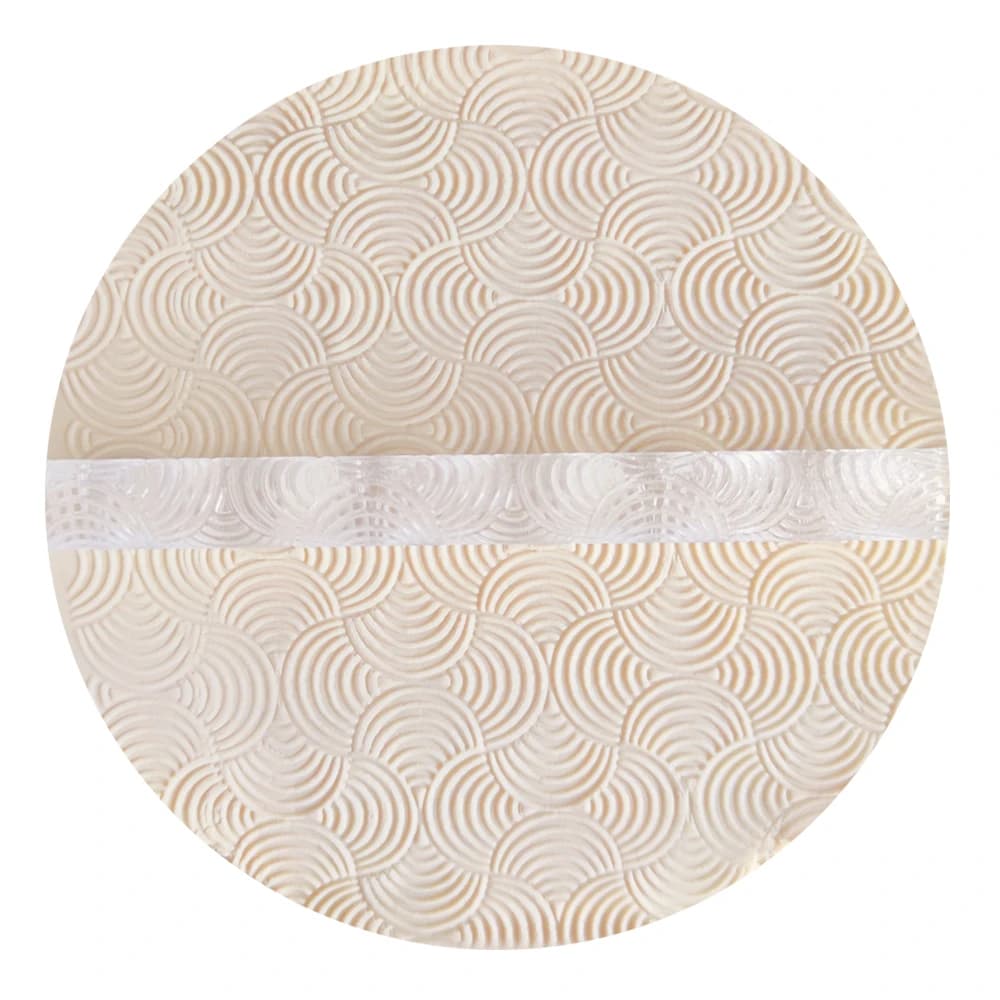 Rouleaux à pâtisserie en acrylique gaufré avec courbe gracieuse, artisanat au sucre fondant texturé, outils de décoration de gâteaux, 3 tailles différentes
