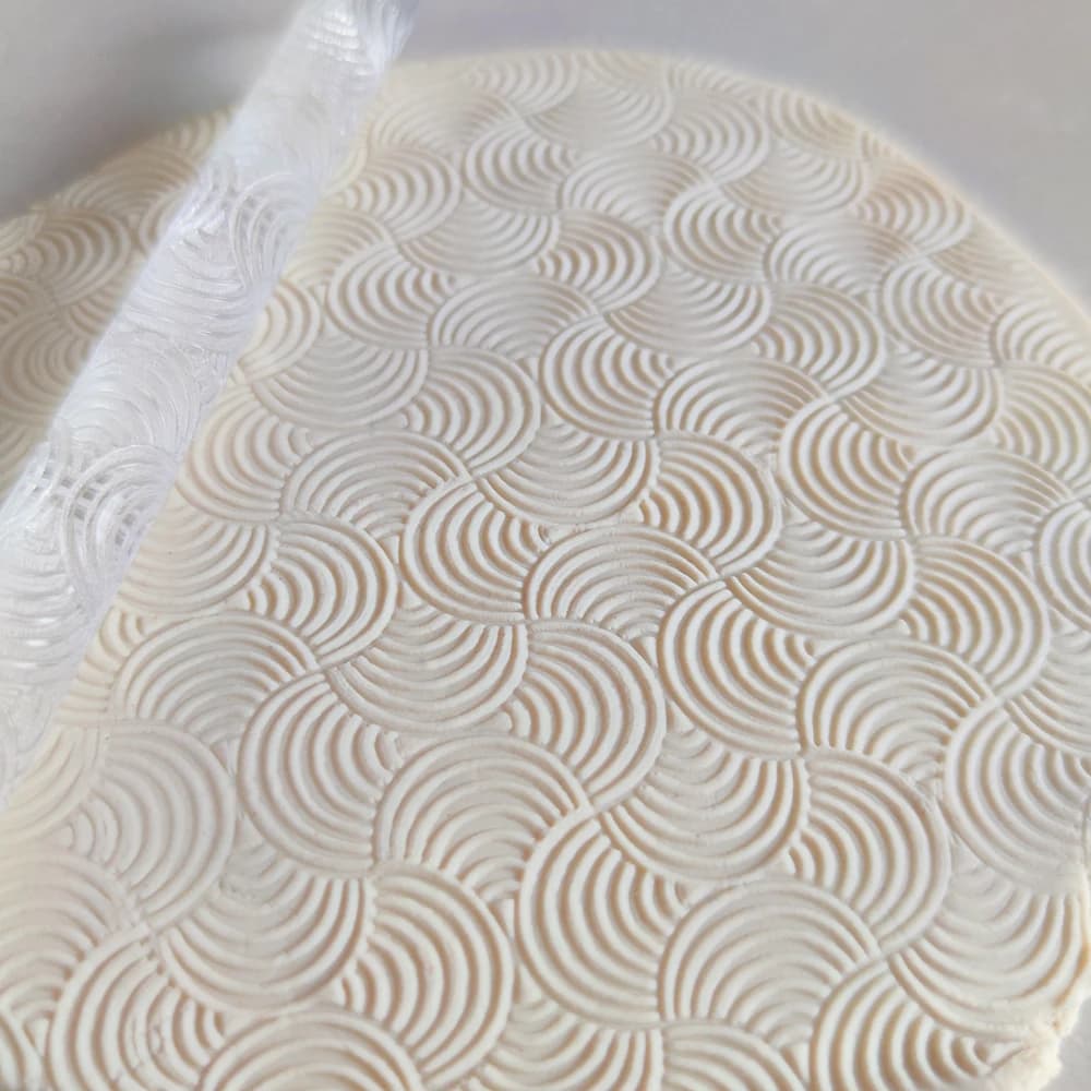 Rouleaux à pâtisserie en acrylique gaufré avec courbe gracieuse, artisanat au sucre fondant texturé, outils de décoration de gâteaux, 3 tailles différentes