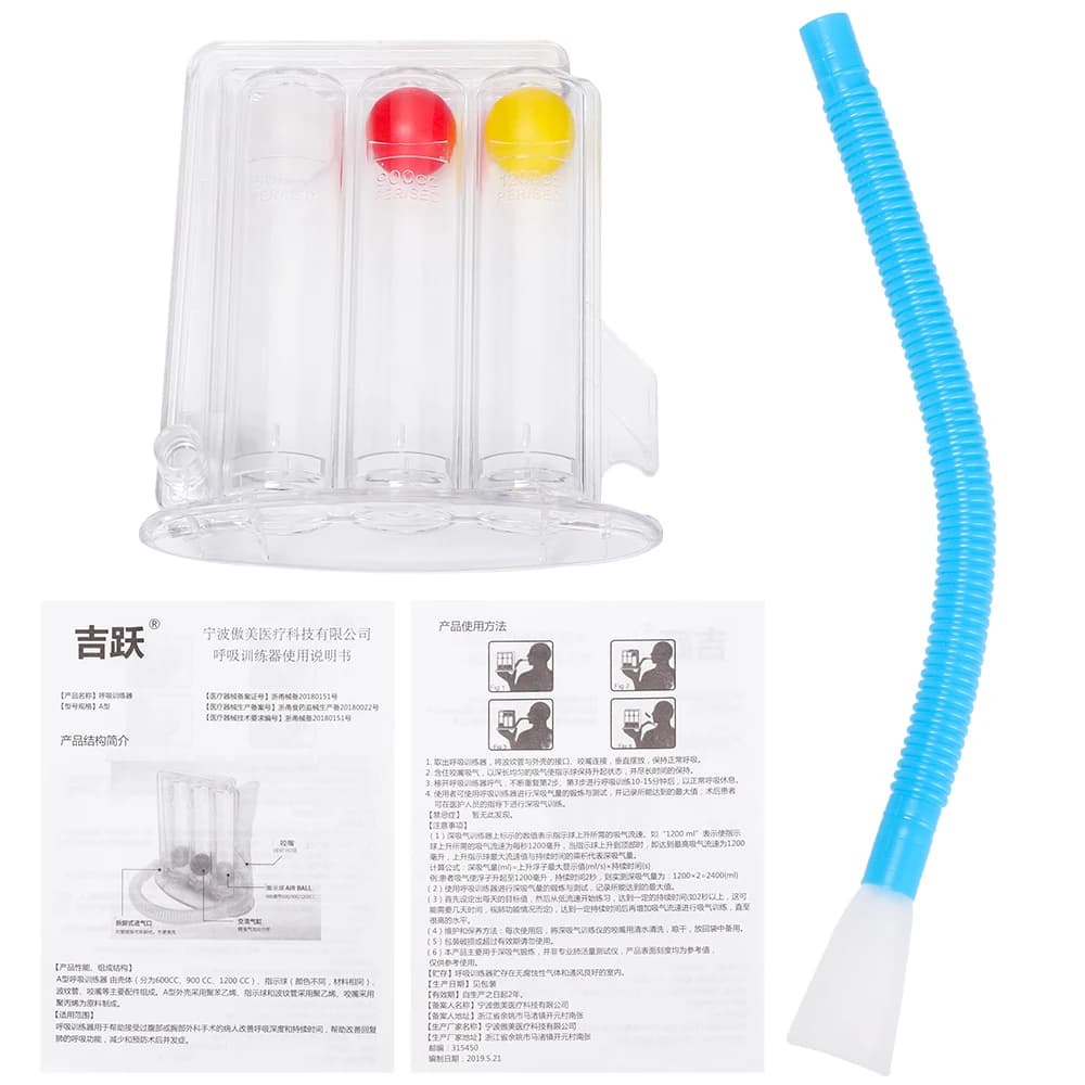 3IkBreathing Trainer, Amélioration de la fonction pulmonaire, Vaccination, Spirométrie iratoire, Exercice respiratoire, Système de mesure