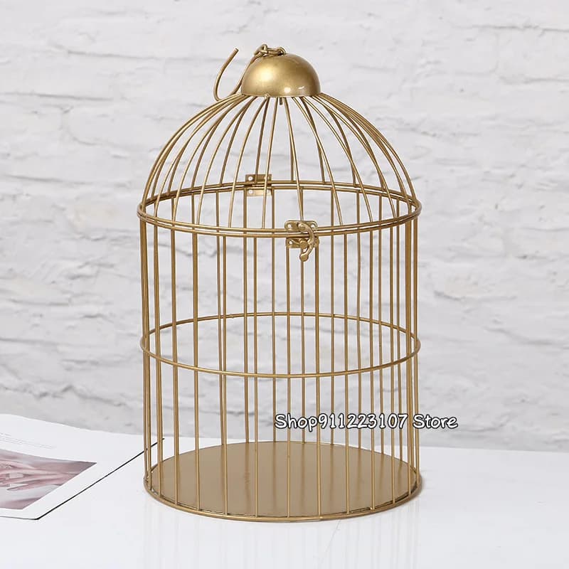 Cage à oiseaux en fer rétro européenne