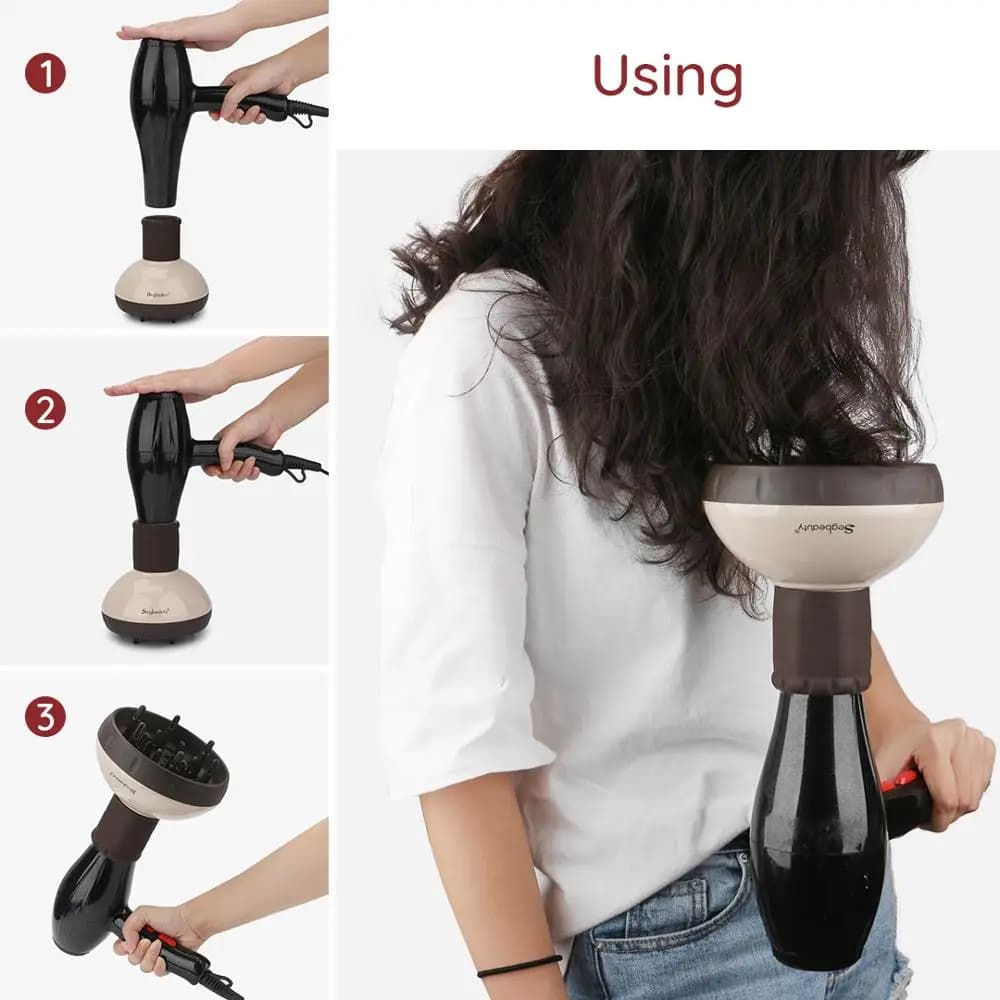 Segbeauty-Diffuseur amélioré pour sèche-cheveux, sèche-cheveux à coupe ondulée bouclée, diffuseur sans frisottis pour salon de coiffure