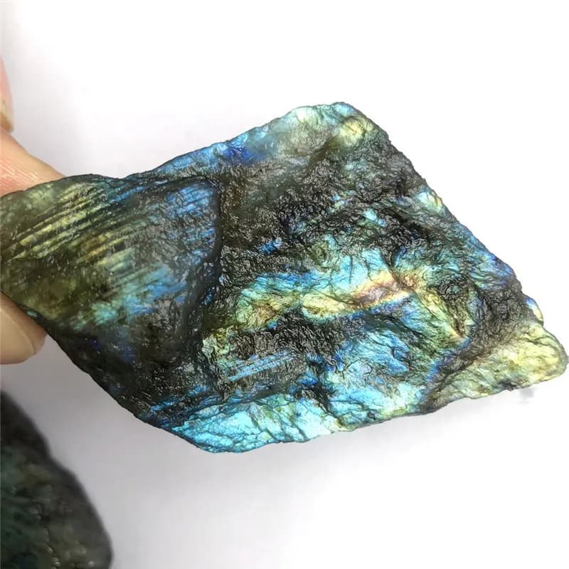 Pierre brute en cristal de Labradorite naturelle colorée, pierre de lune brute, pierre de guérison, artisanat de décoration