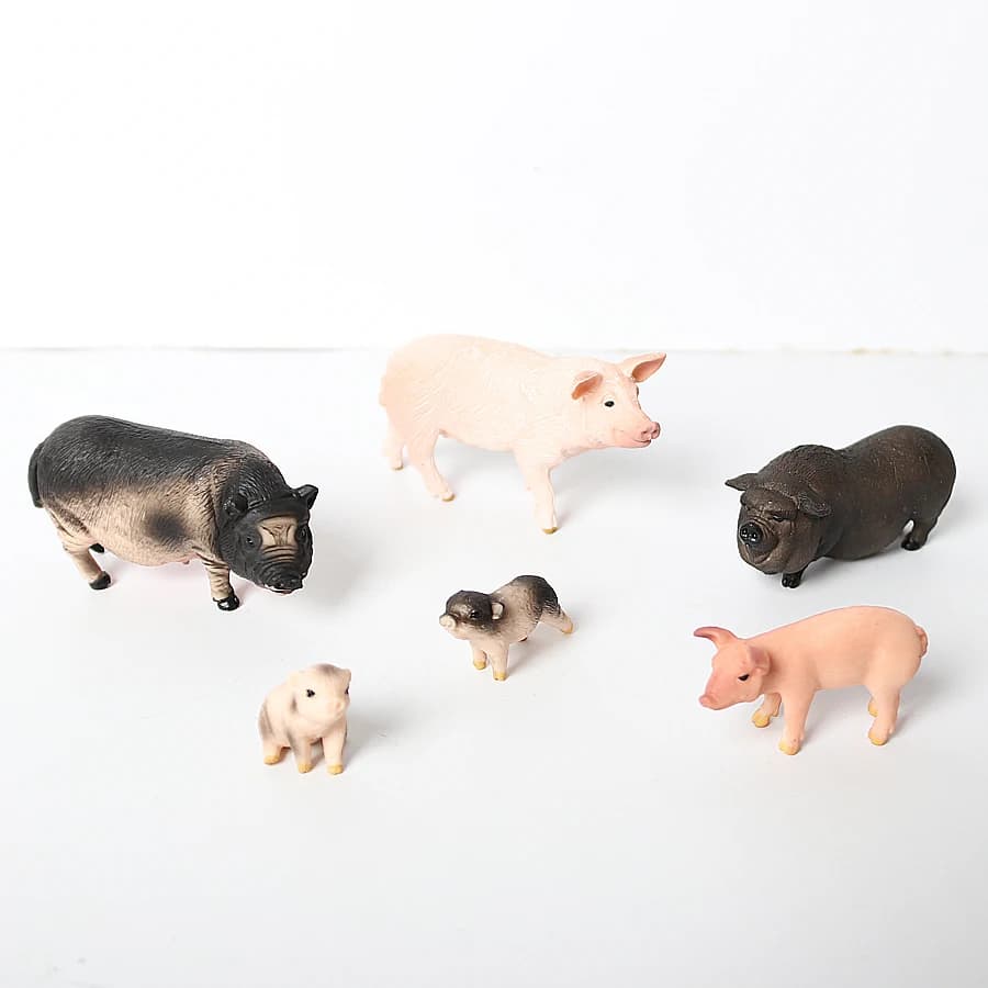 Simulation de sanglier cochon modèle ferme Animal cochon famille ensemble Figurines figurine jouets éducatifs pour enfants décor à la maison