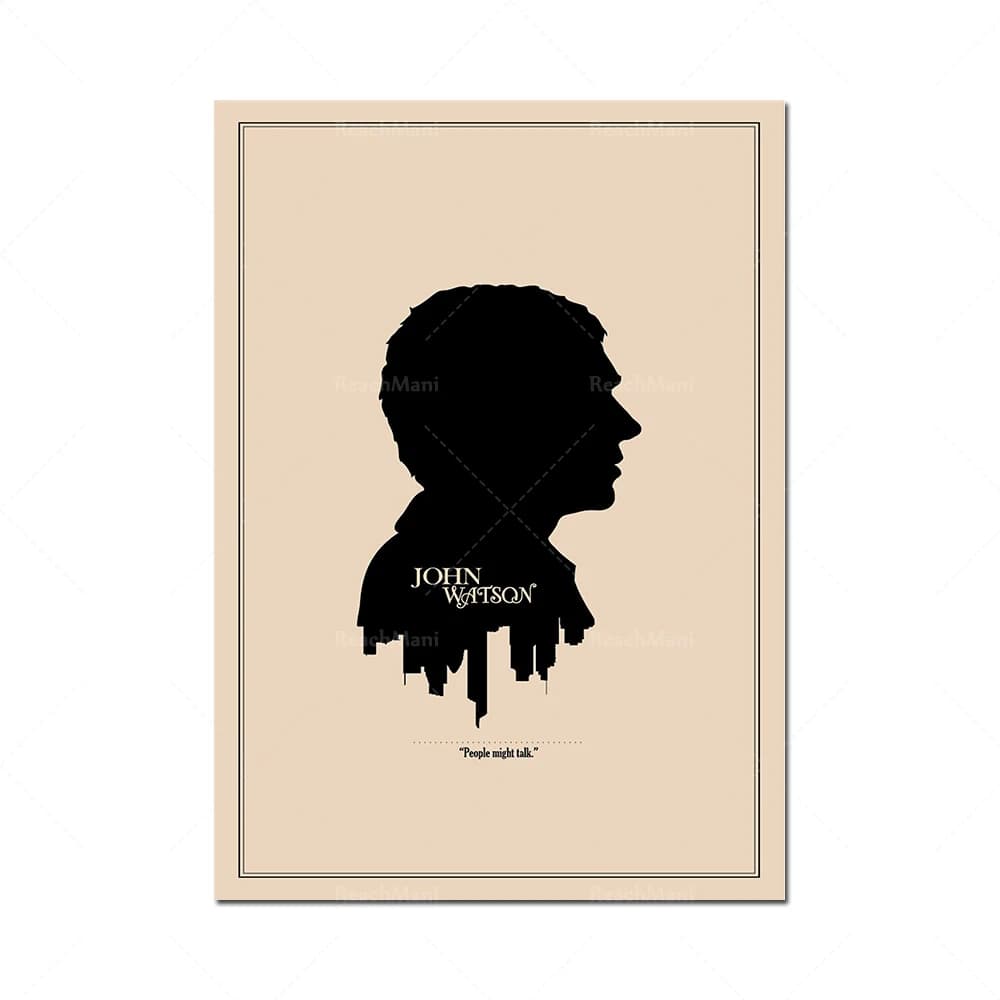 Minimalistes et estampes d'art de personnages de dessins animés