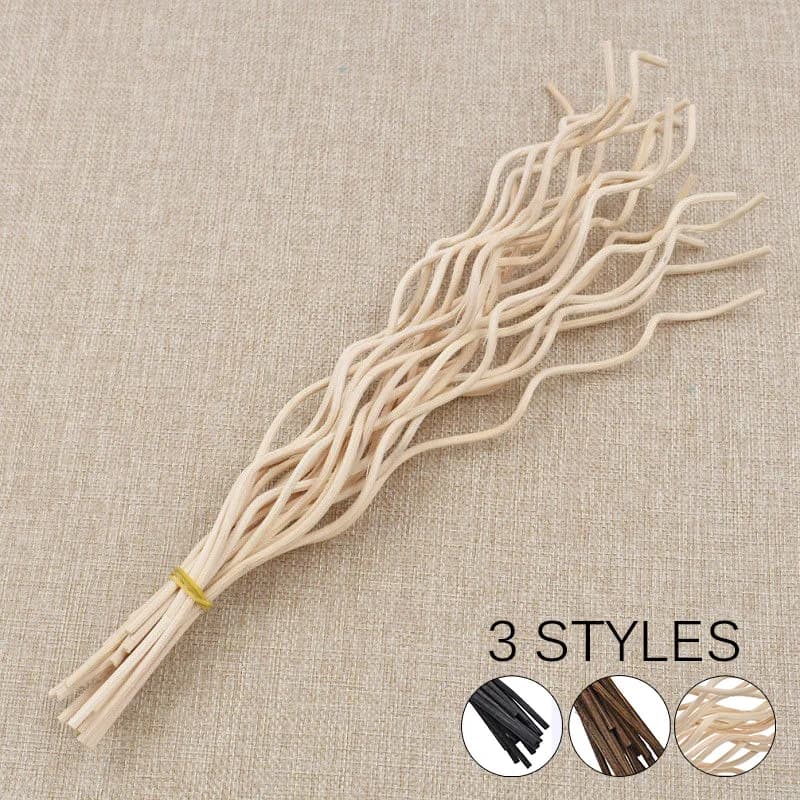 Bâton long et ondulé en rotin pour diffuseur de parfum, 20 pièces, accessoire de remplacement, désodorisant pour la maison