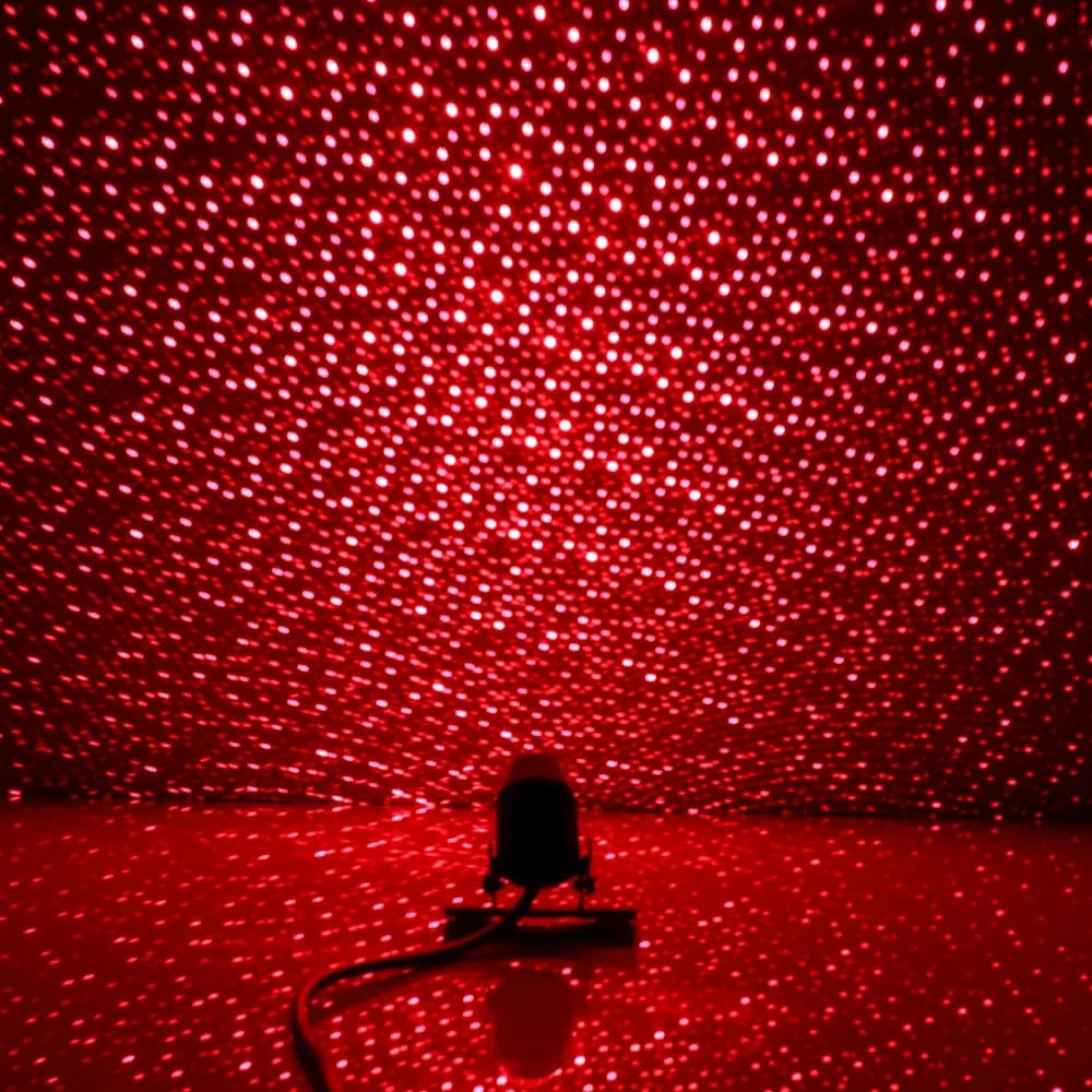 Plafonnier LED ciel étoilé rouge pour voiture, bande lumineuse USB, lampe d'ambiance intérieure décorative, budgétaire de caravane, accessoires automobiles