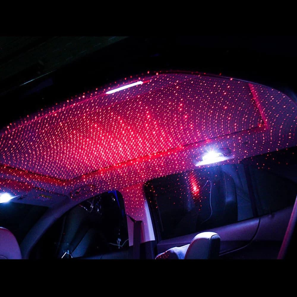 Plafonnier LED ciel étoilé rouge pour voiture, bande lumineuse USB, lampe d'ambiance intérieure décorative, budgétaire de caravane, accessoires automobiles