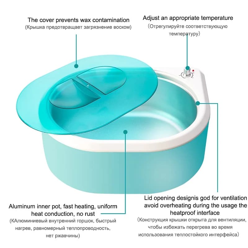 Chauffe-cire à la paraffine pour spa des mains, machine à cire, bain de paraffine thérapeutique, apaisant et hydratant, pour salon de beauté, traitement des mains et des pieds