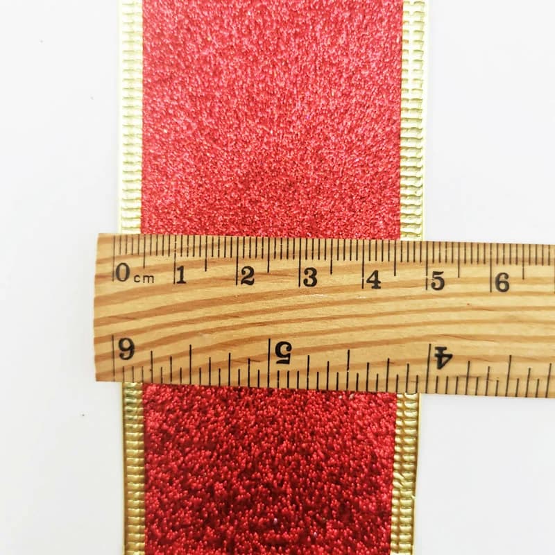 Ruban en poudre d'or brillant, décoration de vacances, emballage cadeau, pliable, fait à la main, production d'artisanat de bricolage, 50mm, 2m par rouleau