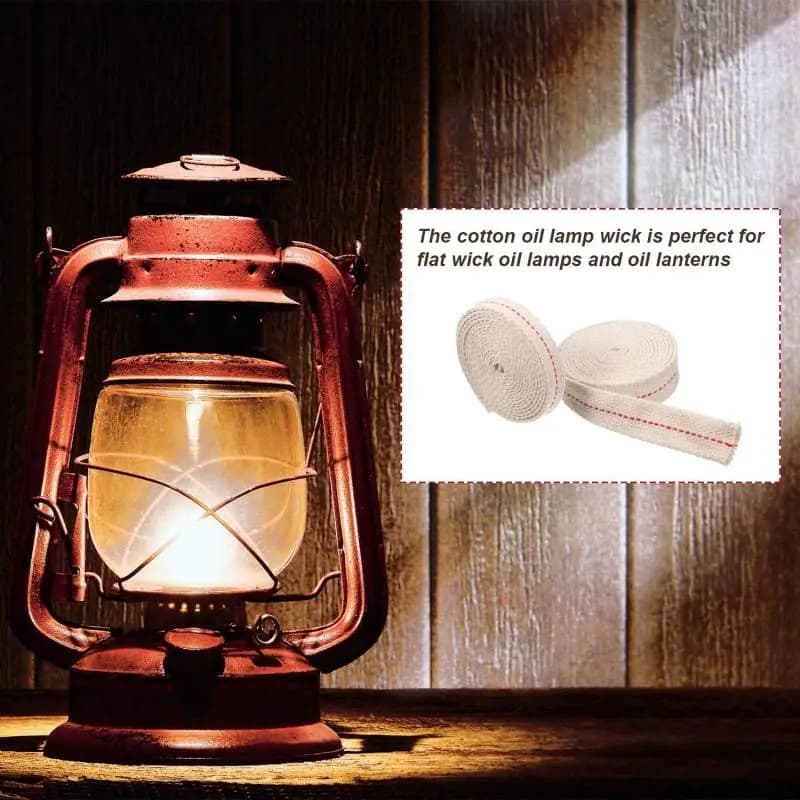 Mèche de lampe en coton tressé 1/3/5M, mèche plate en coton pour lampe à huile