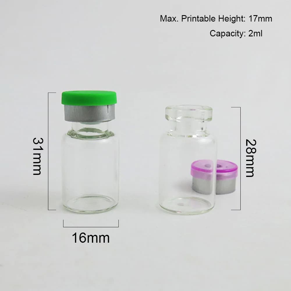 Bouteilles en verre avec couvercle rabattable, 100x2ml, pour parfum, huiles essentielles, échantillons de produits pharmaceutiques et bouchon en caoutchouc