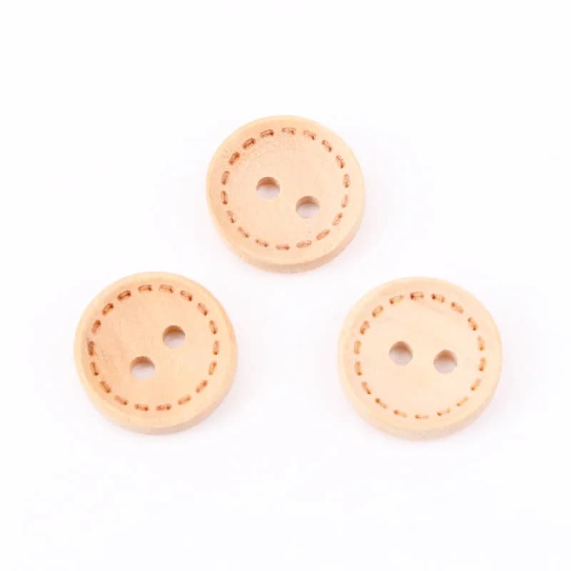 Boutons ronds en bois pour accessoires faits à la main, couture de vêtements, décoration, artisanat de Scrapbooking, bricolage, 12mm, 30 pièces
